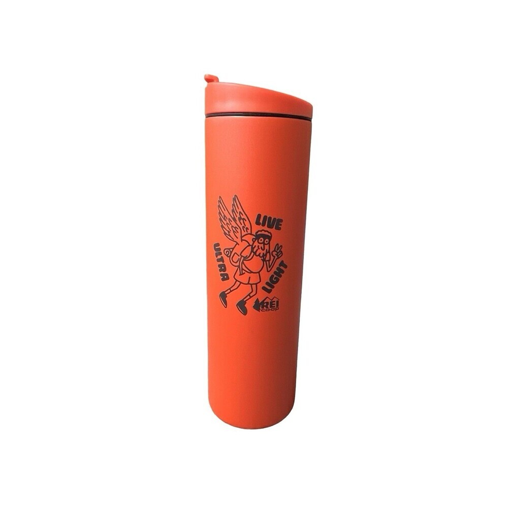 MiiR x REI Live Ultra Light Insulated Travel Mug Orange Coffee Tumbler w Lid